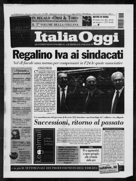 Italia oggi : quotidiano di economia finanza e politica